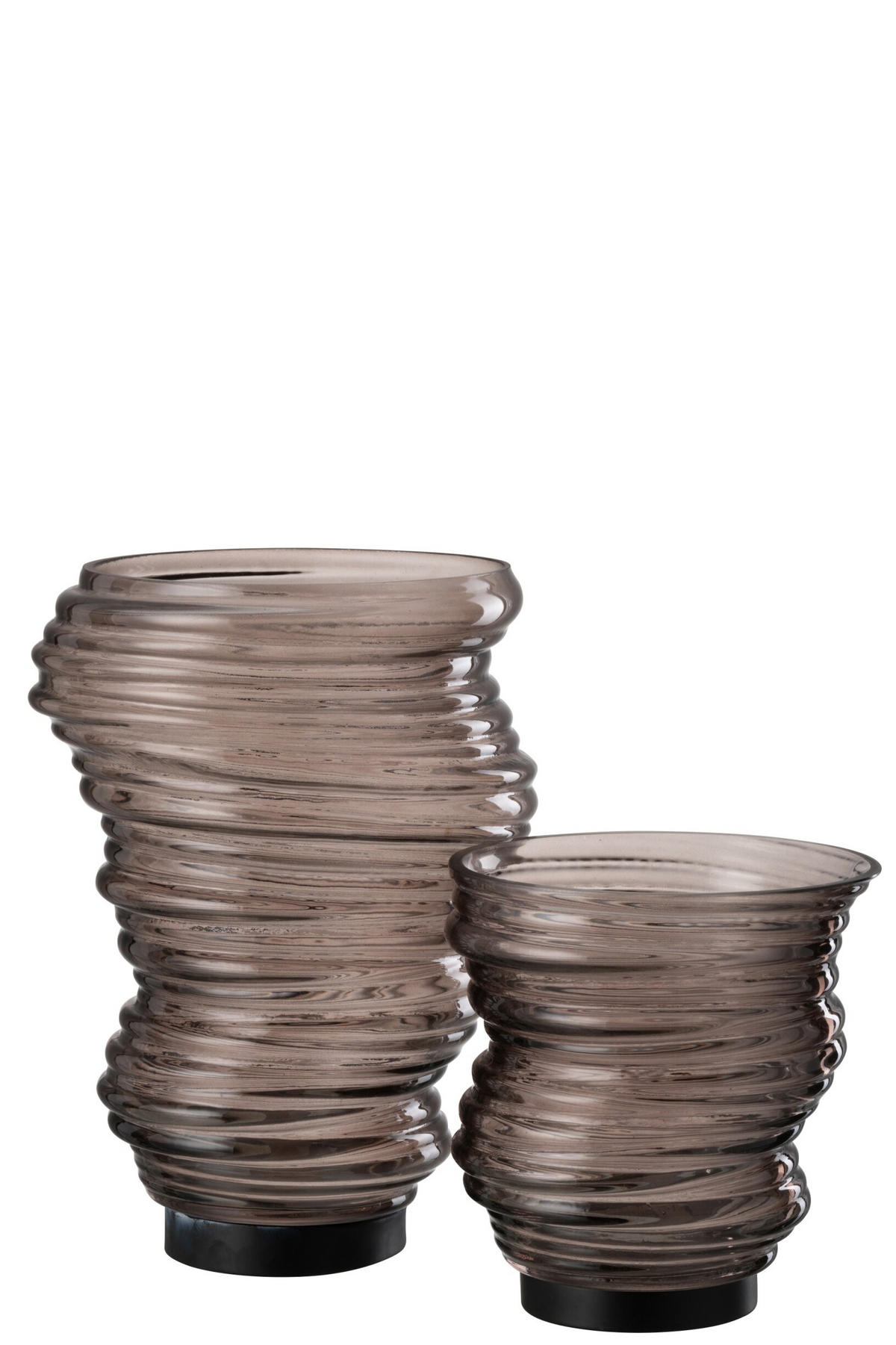 VASE TORNADO - Glas - Grau - S - Ø 16 cm - Grau, Glas (17cm) - J-Line