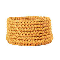 AUFBEWAHRUNGSKORB Baumwolle 37/21 cm - Gelb, Textil (37/37/21cm) - Homescapes