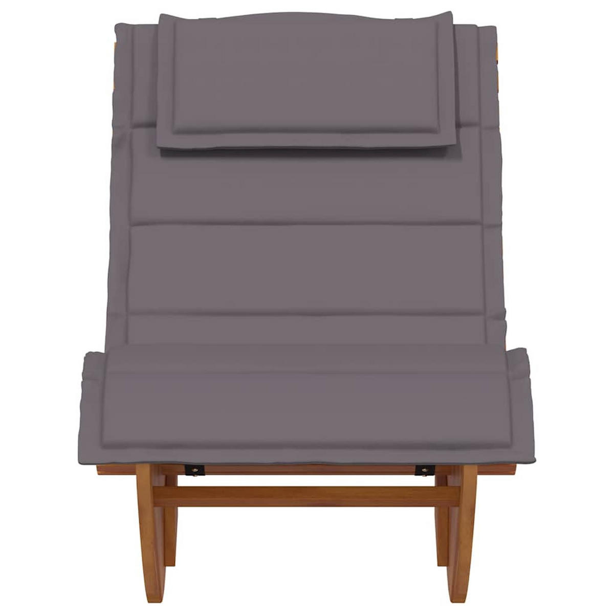 SCHAUKELLIEGE Mit Auflage Massivholz Akazie - Dunkelgrau/Braun, Holz (60/74/154cm) - vidaXL