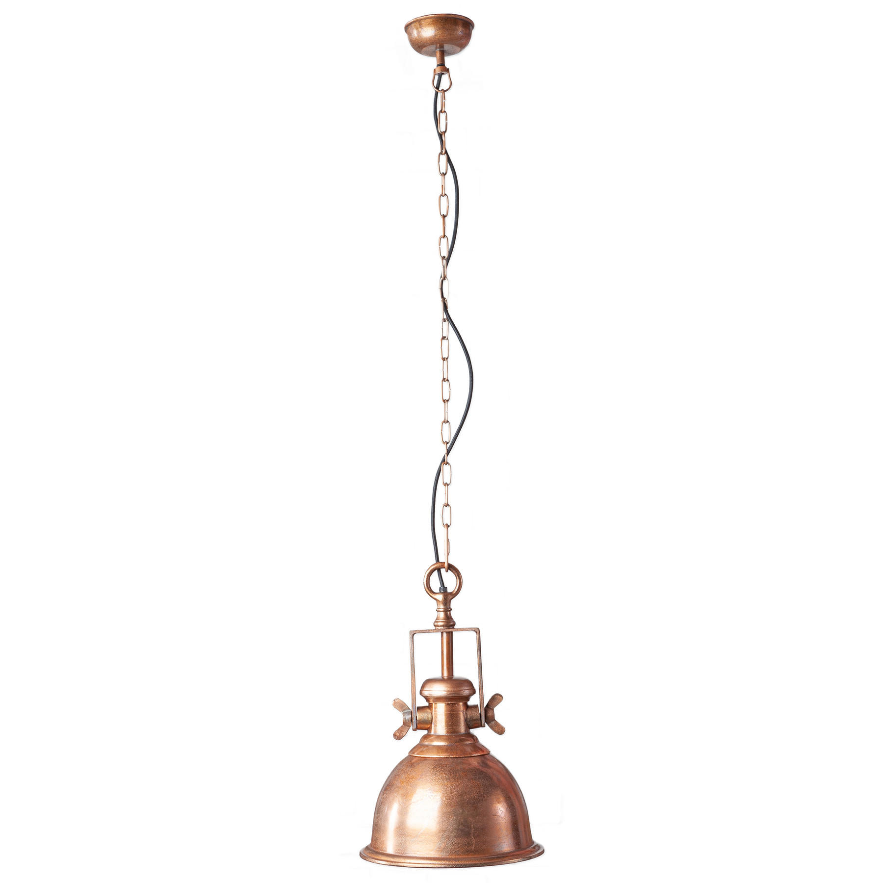 HÄNGELEUCHTE INDUSTRIAL Metall Kupfer 45 cm - Kupferfarben, Metall (29/29/45cm) - riess-ambiente