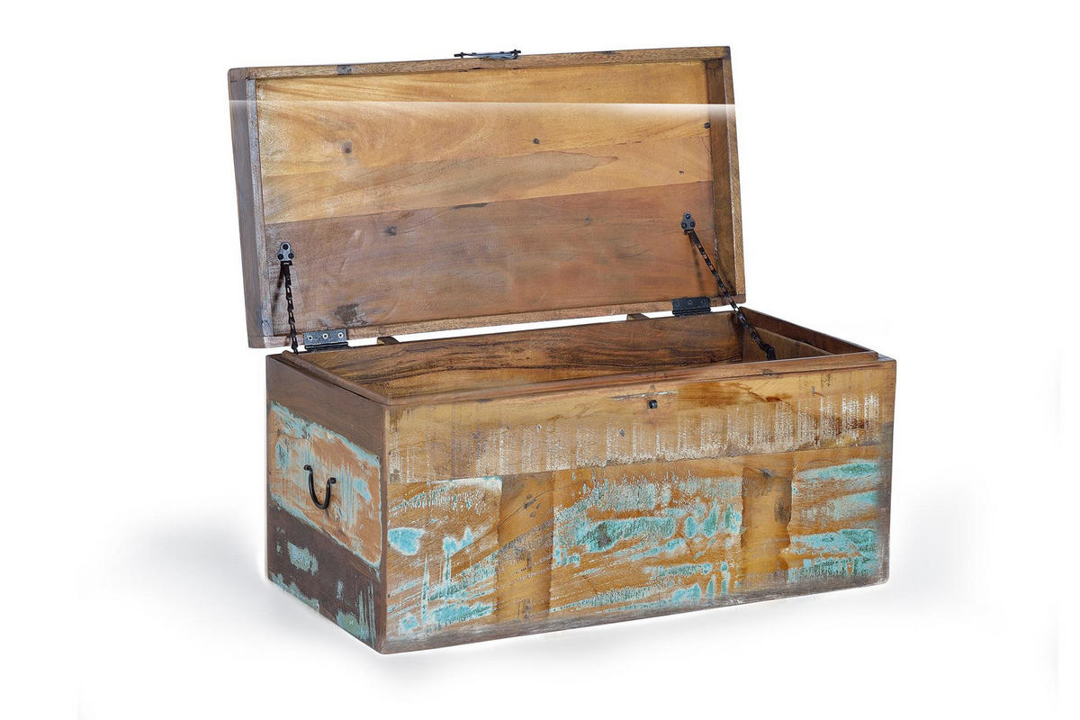 TRUHE aus Mangoholz - Chromfarben, Holz (80/40/40cm) - Giner y Colomer