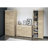 WOHNZIMMER Set 3-tlg. – Avo – Eichefarben - Eichefarben, Holzwerkstoff (80/200/50cm) - hi-markt