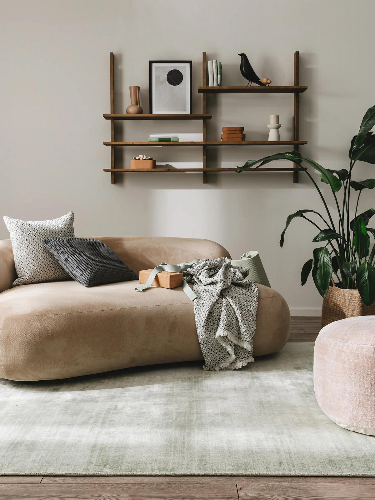 VISKOSETEPPICH Nova Mint 160x230 cm - Mintgrün, Textil (160/230cm) - benuta Pure