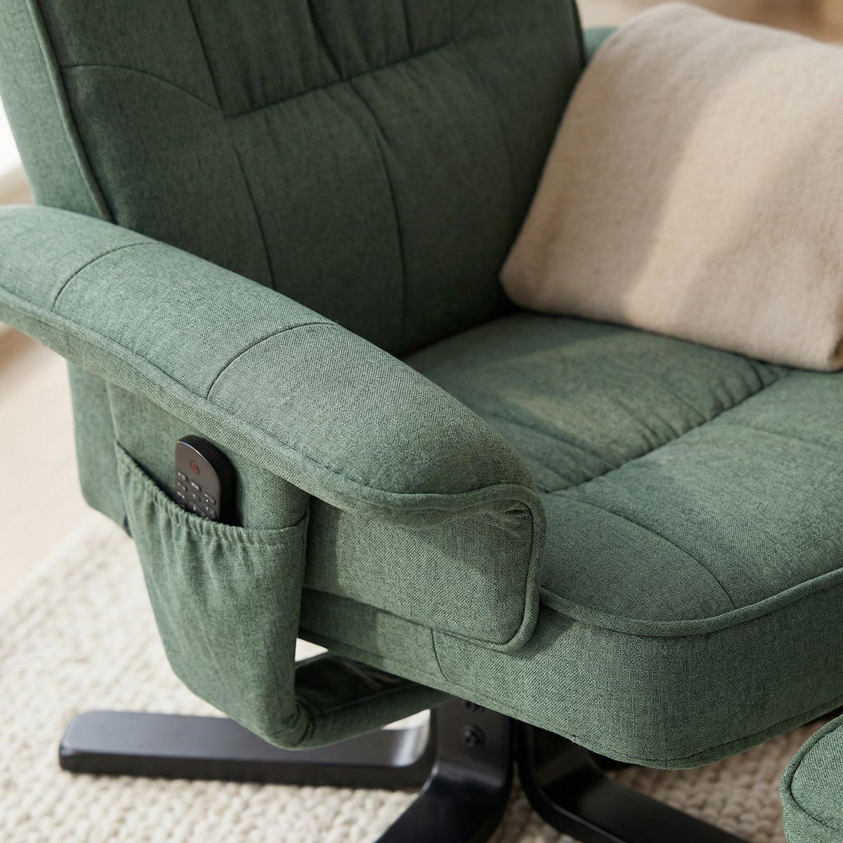 RELAXSESSEL CHARLY - Dunkelgrün, Textil (76/87/61cm) - IDIMEX