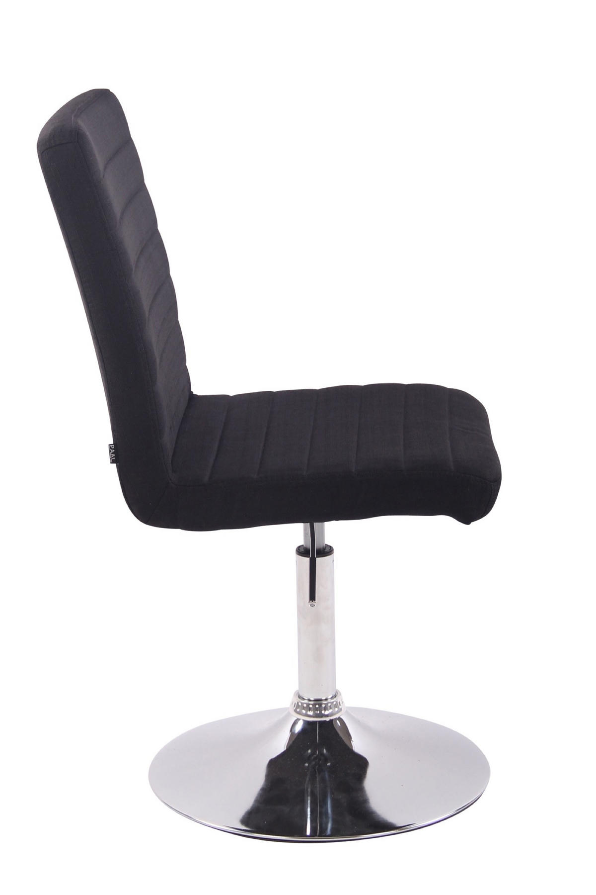 ESSZIMMERSTUHL Evon, Stoff schwarz - Edelstahlfarben/Schwarz, Textil/Metall (44/97/60cm) - TPFLiving
