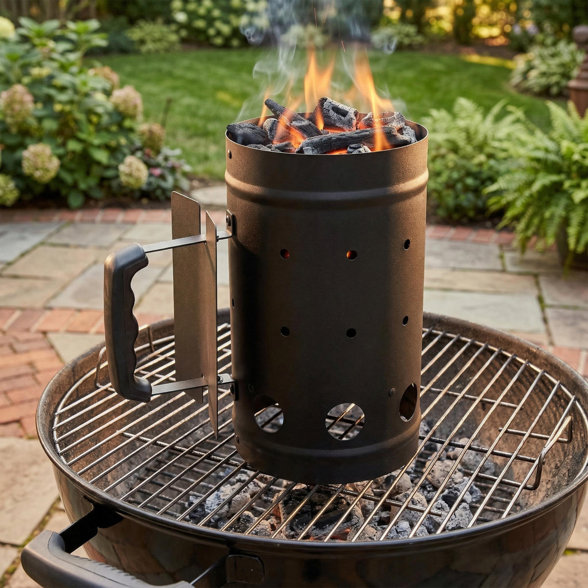 ANZÜNDKAMIN - Schwarz, Kunststoff/Metall (24/27/16cm) - Relaxdays