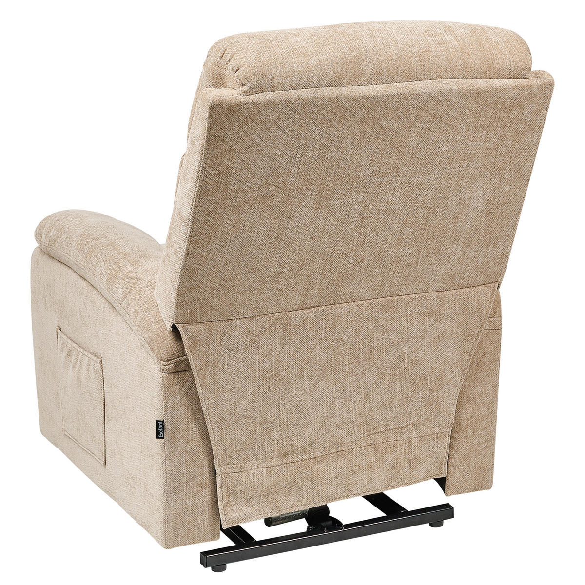 ELEKTRISCHER-FERNSEHSESSEL mit Fußstütze Stoff Beige Rise - Beige, Textil (80/105/91cm) - Beliani