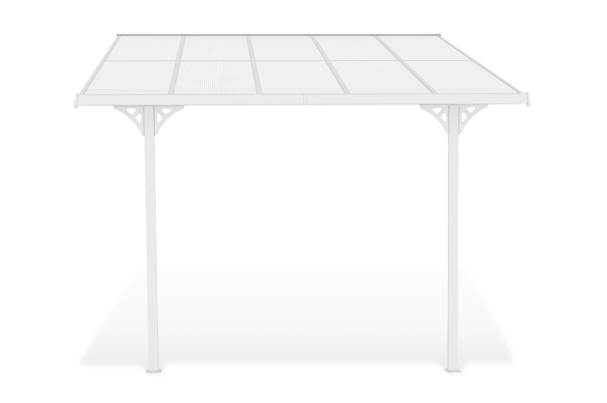 PERGOLA / CARPORT Kleo Weiß 3m x 3m - Weiß, Metall (313/270/300cm) - Cazeboo