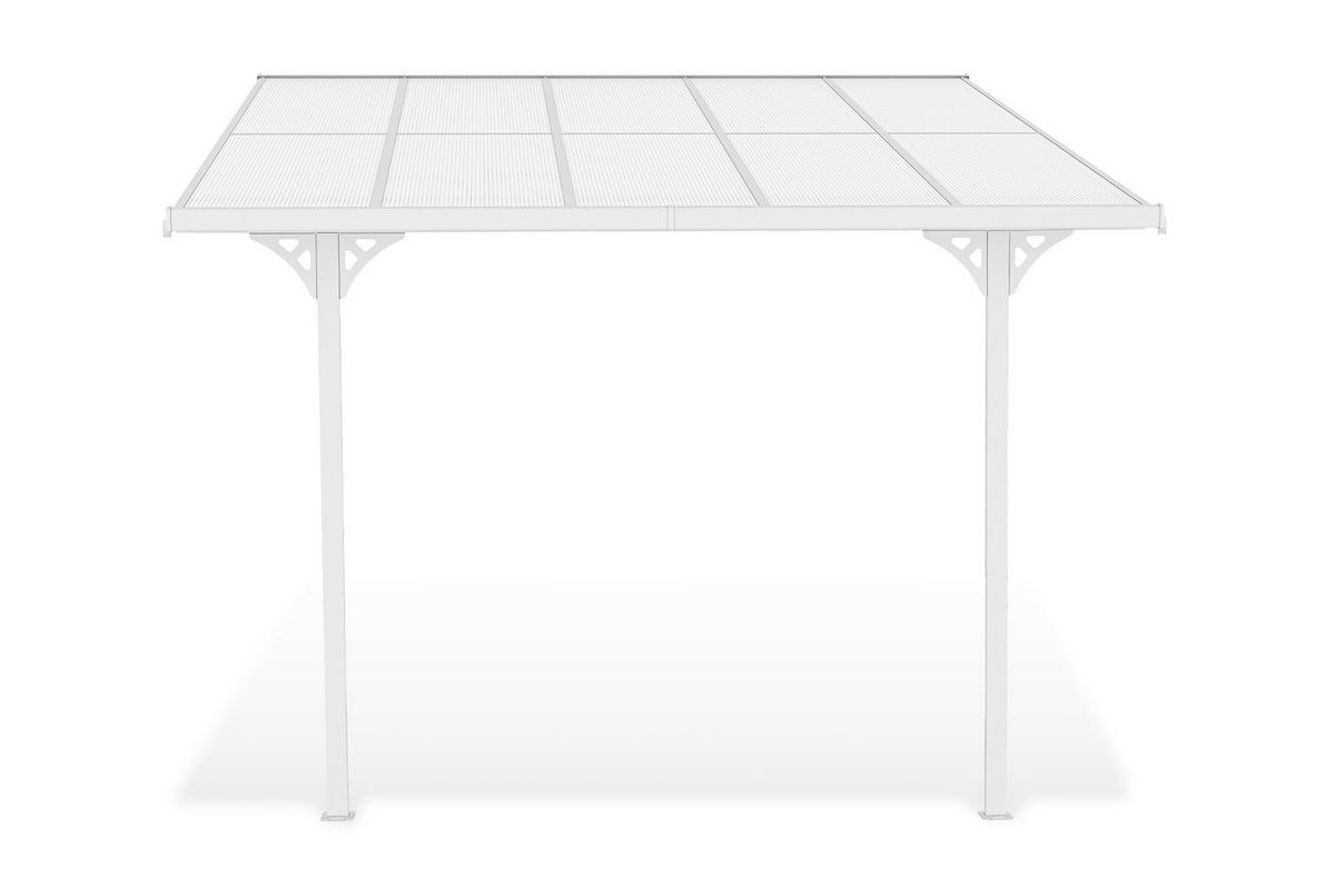 PERGOLA / CARPORT Kleo Weiß 3m x 3m - Weiß, Metall (313/270/300cm) - Cazeboo