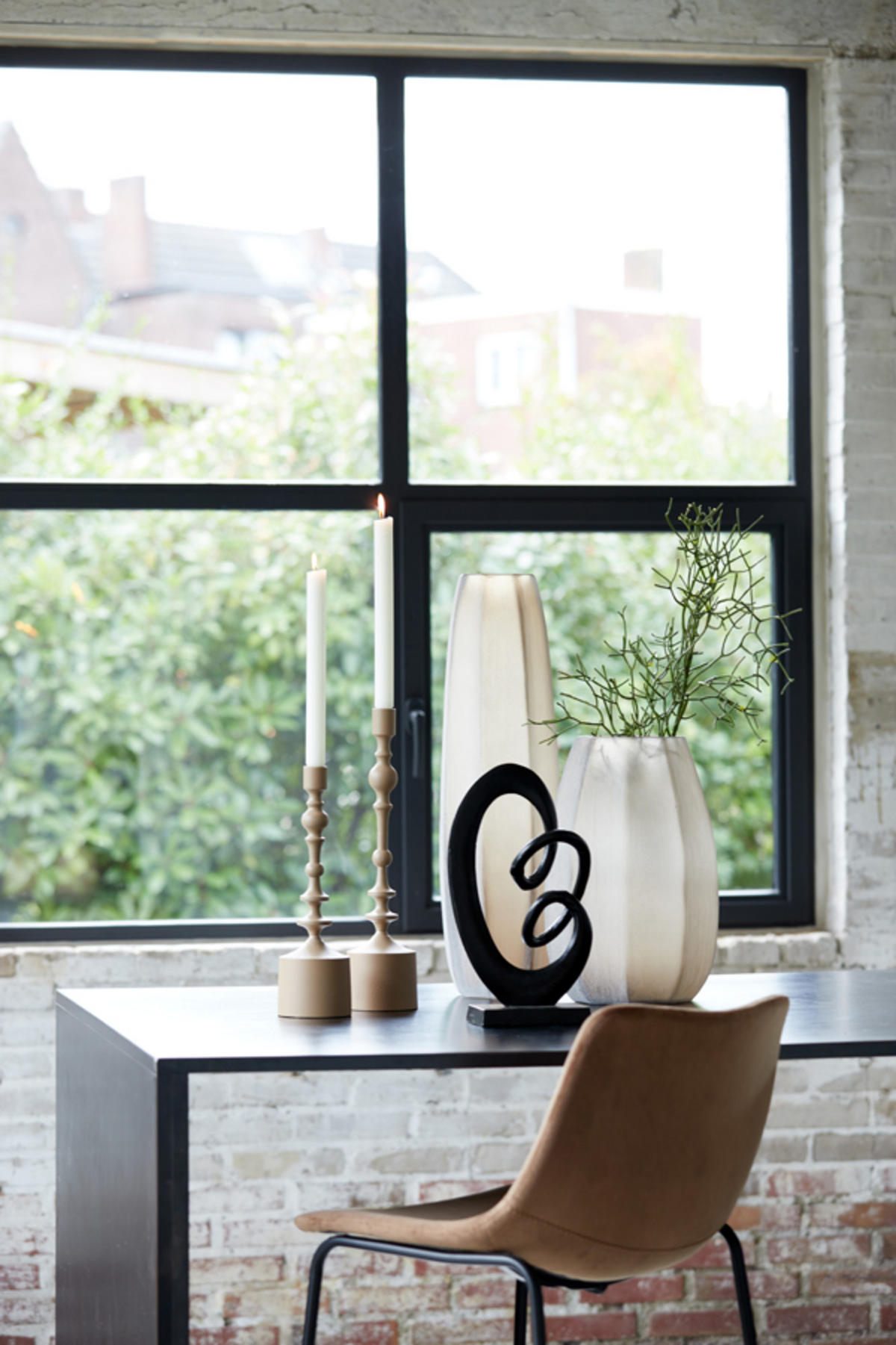 VASE Bradley Braun Ø23/38 cm - Braun, Glas (23/38cm) - Light & Living