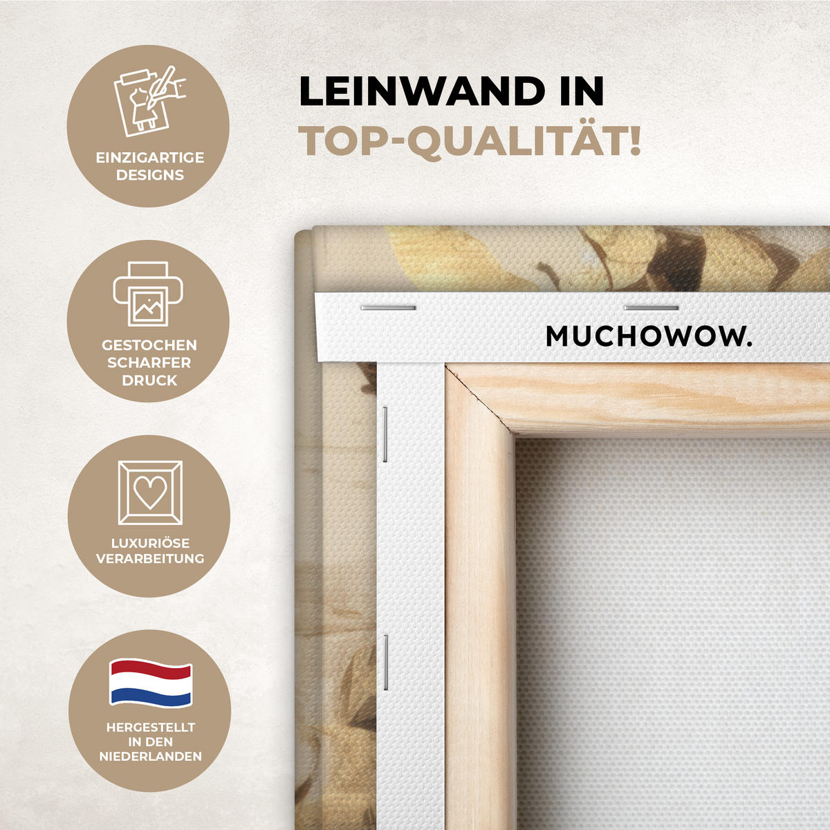 LEINWANDBILD Frau - Gold - Abstrakt - Textur Wanddeko 40x60 cm - Goldfarben, Textil (40/60cm) - MuchoWow