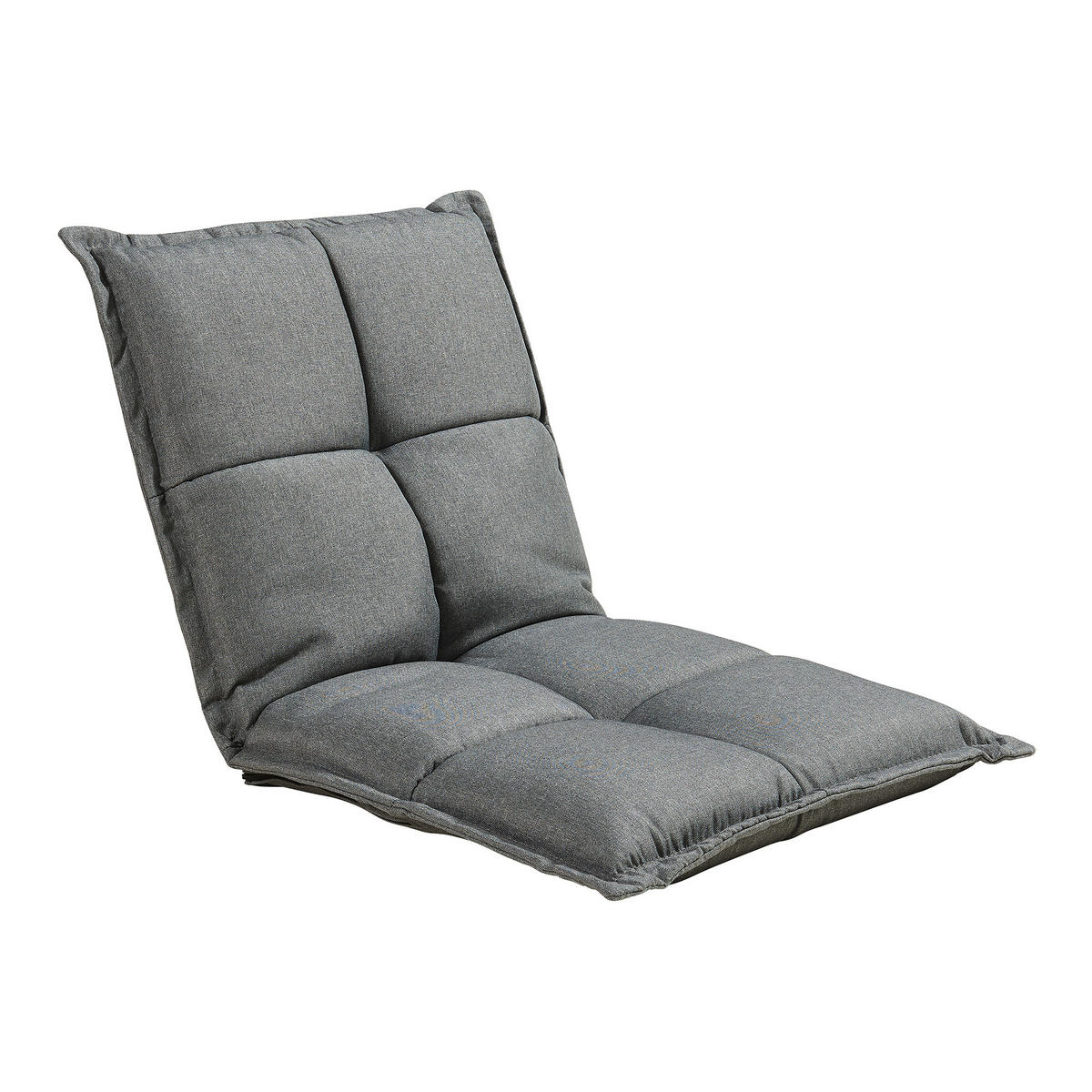 BODENSTUHL-SET 2 TLG. Deinze - Dunkelgrau, Textil (110/11/55cm) - [en.casa]