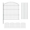 TEICHZAUN-SET - Schwarz, Metall (375/79cm) - Relaxdays
