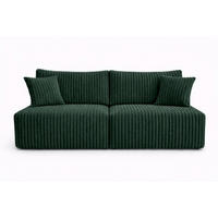SOFA Mit Schlaffunktion Und Bettkasten, Cordstoff Tilia, Grün, BEST MINI - Grün, Holz (200/83/98cm) - Kaiser Möbel