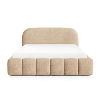 POLSTERBETT BELLURE mit Bettkasten 180x200,Doppelbett mit Stauraum,Lattenrost,Boxspringbett-Optik,ohne Matratze-Beige - Beige, Holz (180/200cm) - Furnistar