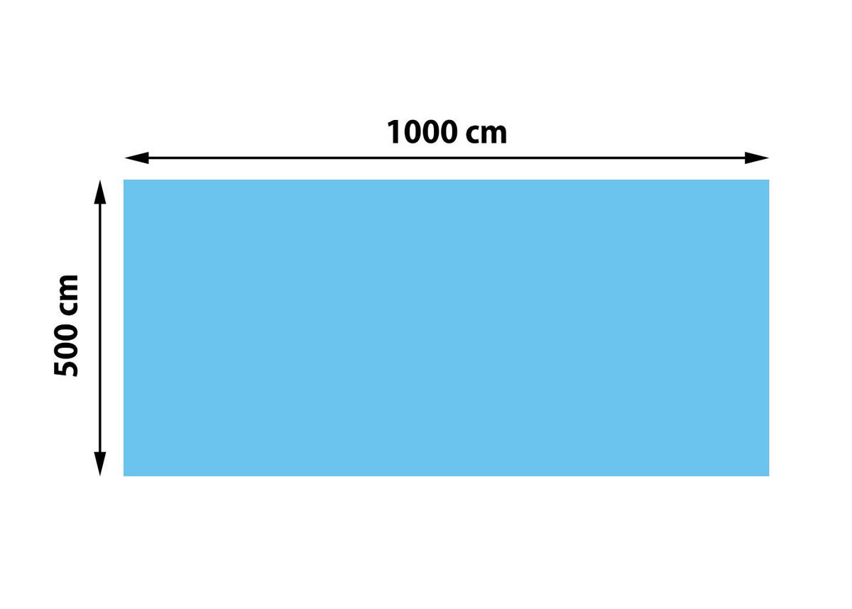 POOL-ABDECKUNG Blau - Blau, Kunststoff (1000/500cm) - MCW