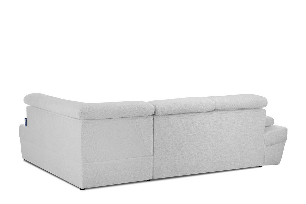 SCHLAFECKSOFA RATLO rechts 4/5-Sitzer mit Bettkasten, Grau - Silberfarben/Hellgrau, Textil (270/190cm) - KONSIMO®