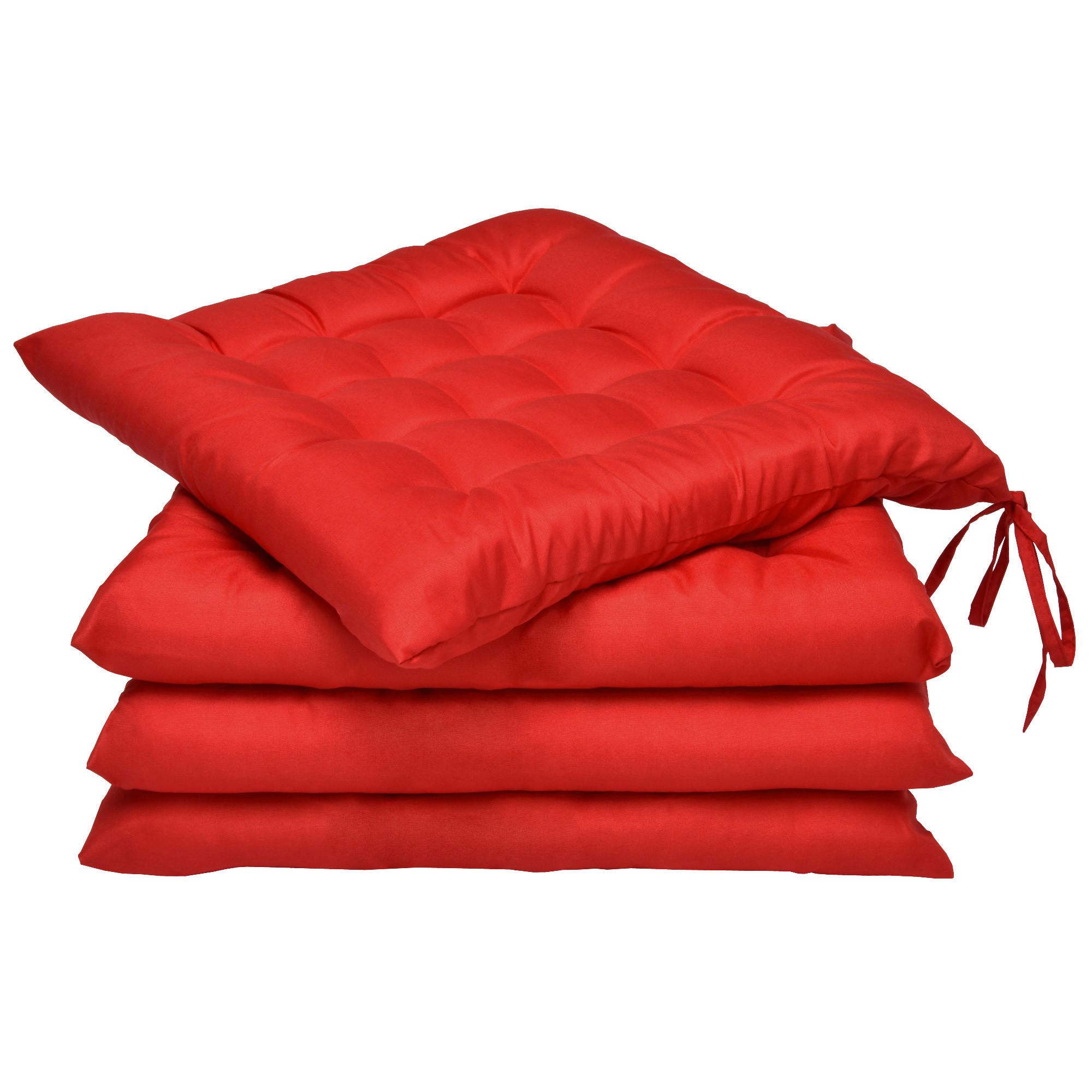 STUHLKISSEN Lea 40/40/5 cm Rot 4tlg - Rot, Textil (40/40cm) - Beautissu 