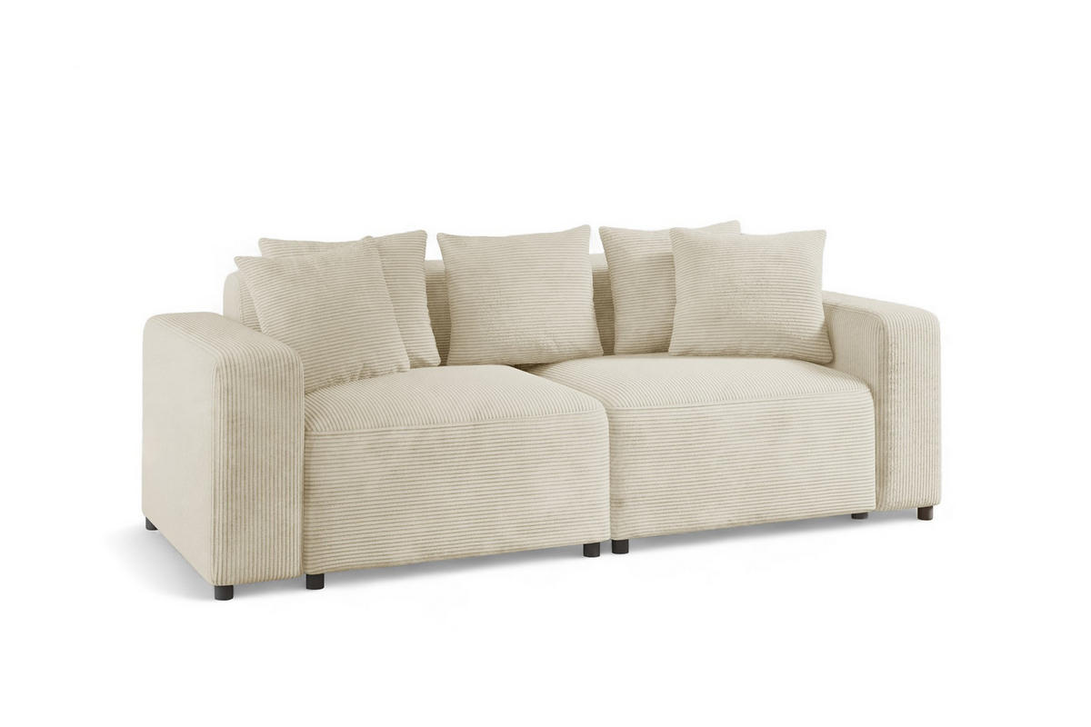 SOFA Megan 2-sitzer In Poso - Creme, Holzwerkstoff/Textil (236/75/98cm) - Fun Möbel