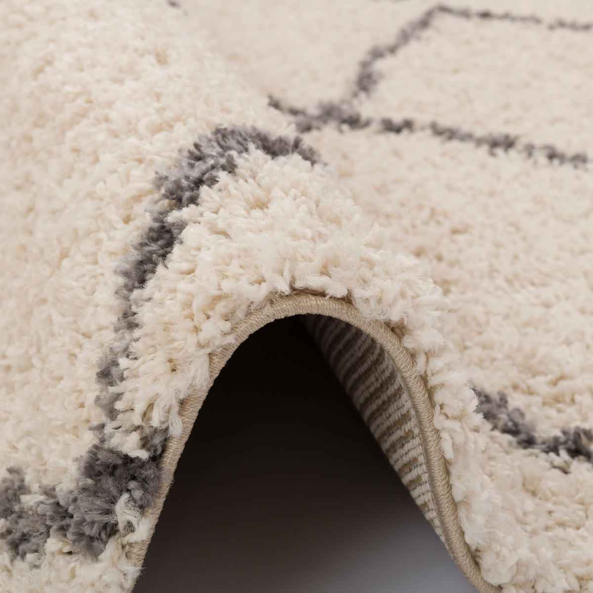 HOCHFLOR LANGFLOR SHAGGY TEPPICH CASABLANCA RAUTEN - Ecru, Textil (140/200cm) - Pergamon
