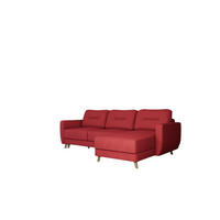 ECKSOFA Marlies In Opera Velvet - Rot, Holzwerkstoff/Textil (233/140cm) - Fun Möbel