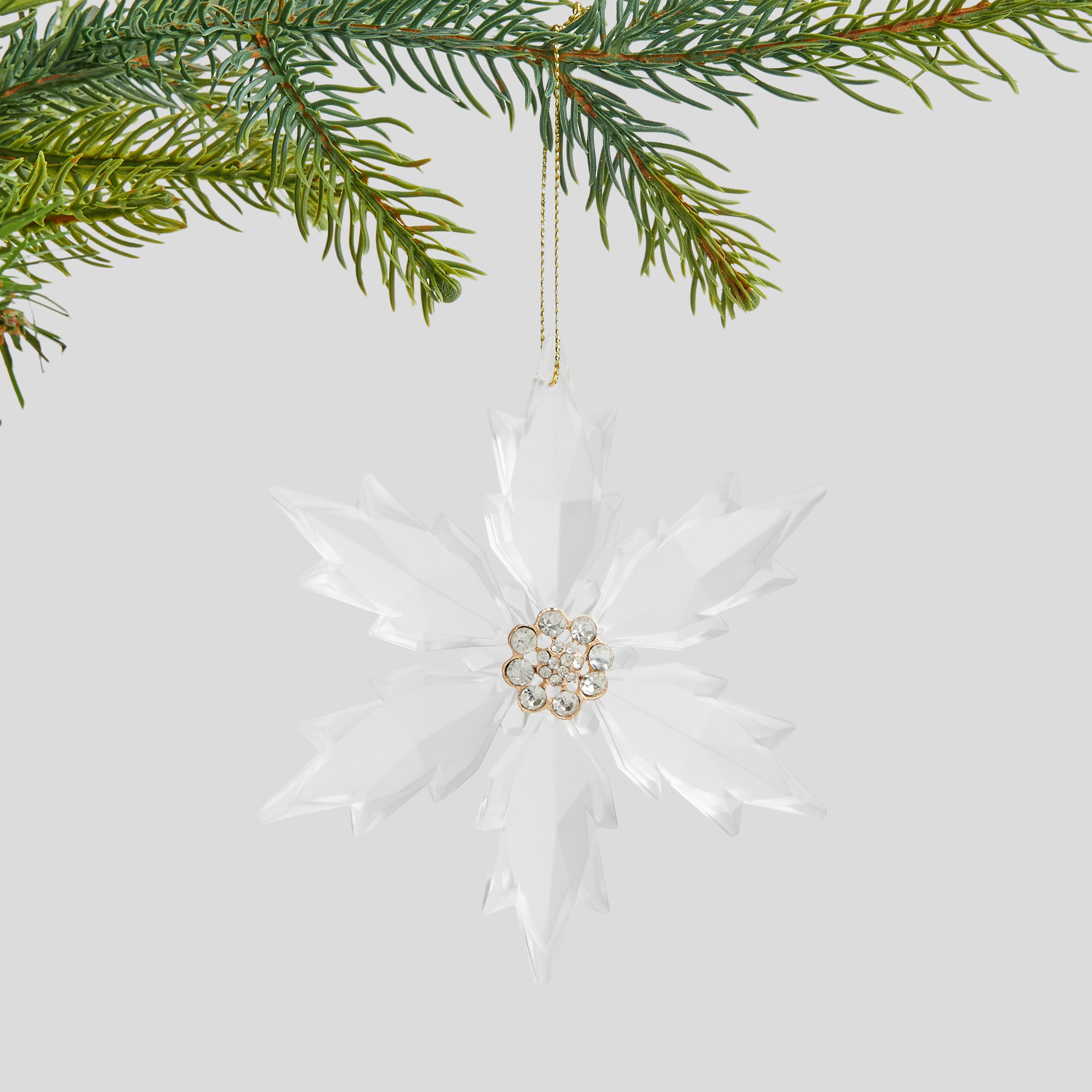 WEIHNACHTSDEKO Hängend POINSETTIA A, 12,5 x 11 cm, Gold, Christbaumschmuck, Weihnachtsbaumdekoration, Christmas, Xmas - Goldfarben, Kunststoff (11/12.5/0.5cm) - home&you