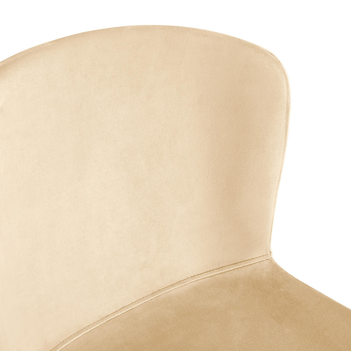 POLSTERSTUHL - 2er-Set - Beige/Schwarz, Textil/Metall (52/79/49cm) - home24