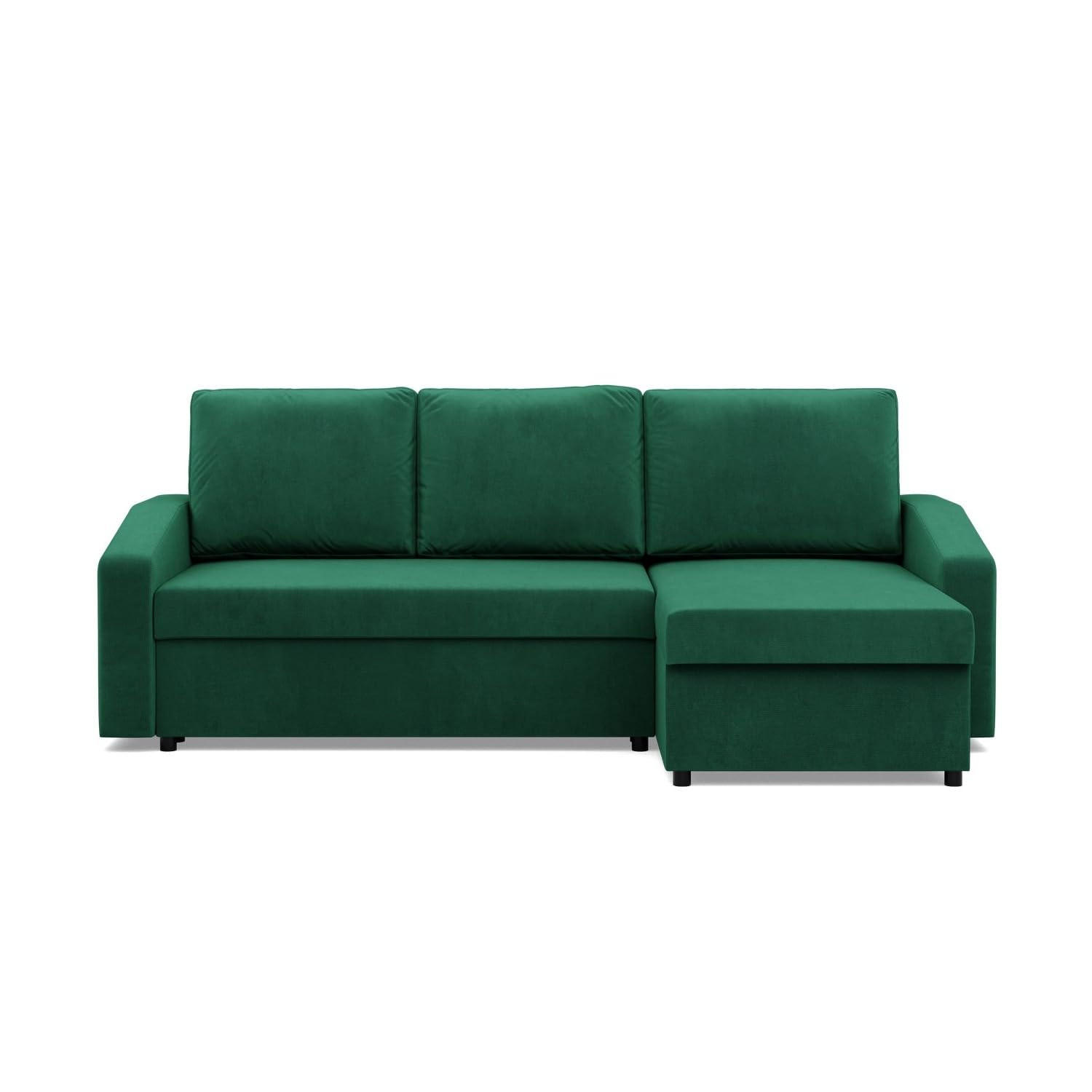 ECKSOFA MIT SCHLAFFUNKTION NEO, Grün - Grün, Textil (231/140cm) - Mebligo
