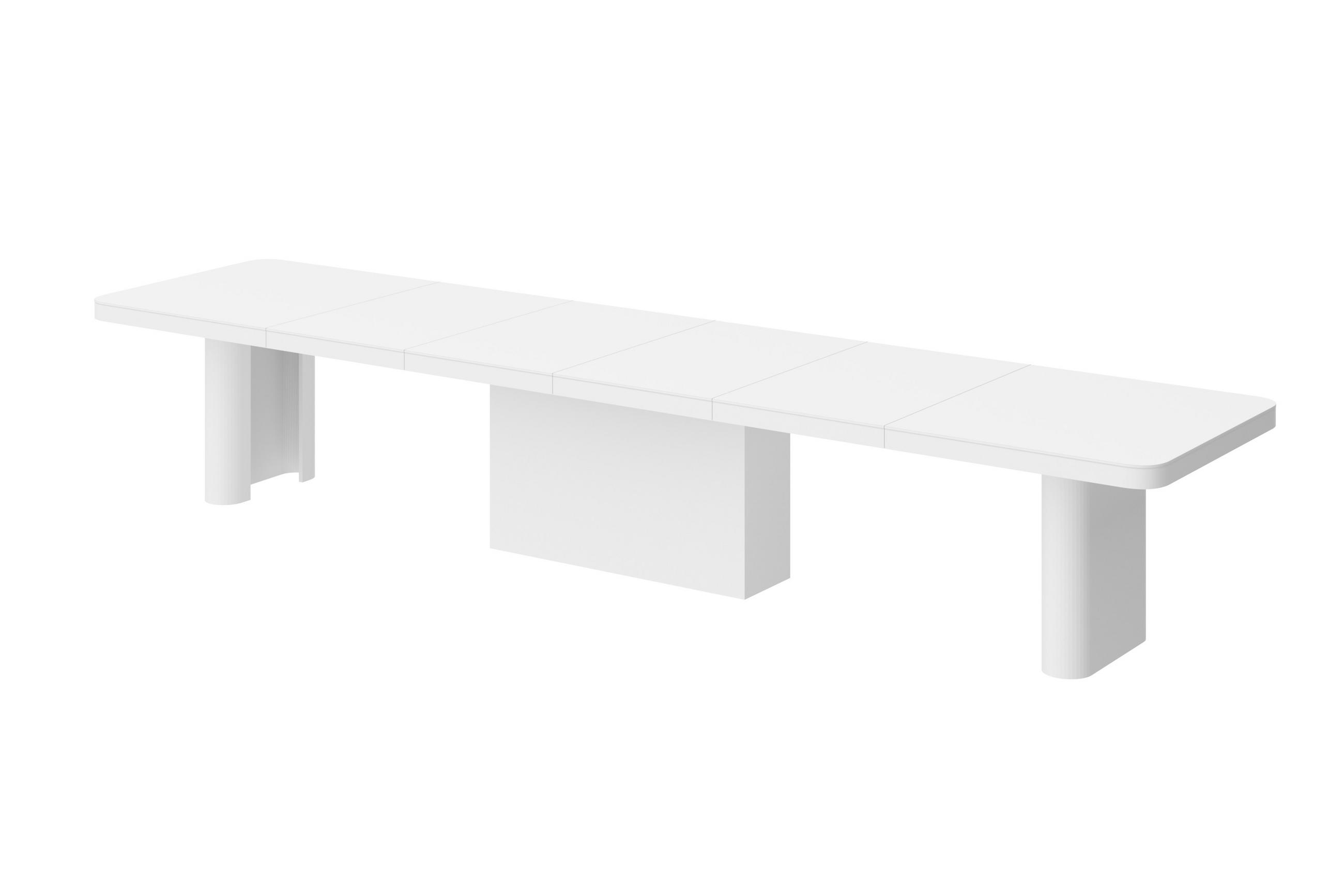 ESSTISCH rechteckig ausziehbar XXL Weiß matt 160/100/75 cm - Weiß, Holzwerkstoff (100/160/75cm) - designimpex