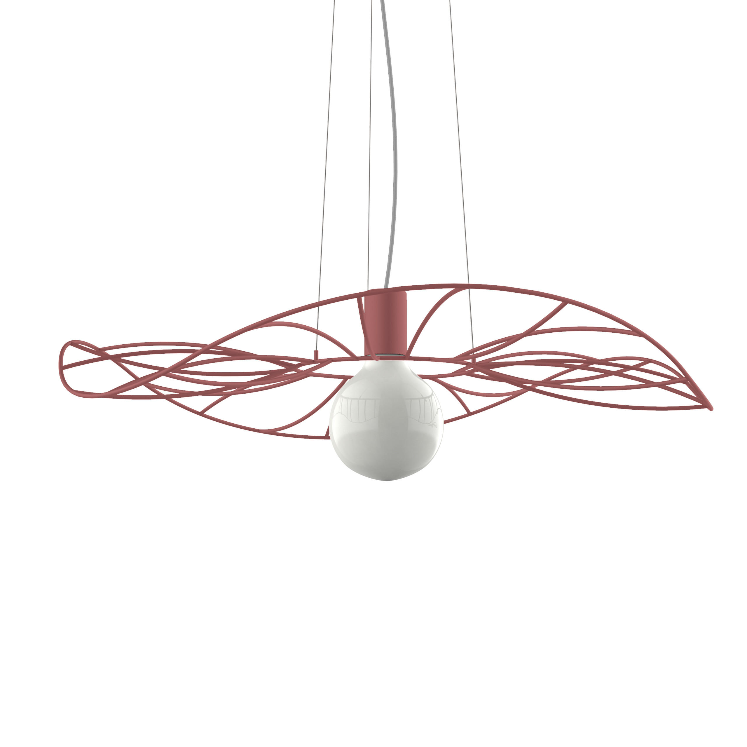 HÄNGELEUCHTE - Rot, Metall (60/60/8cm) - Lumicom