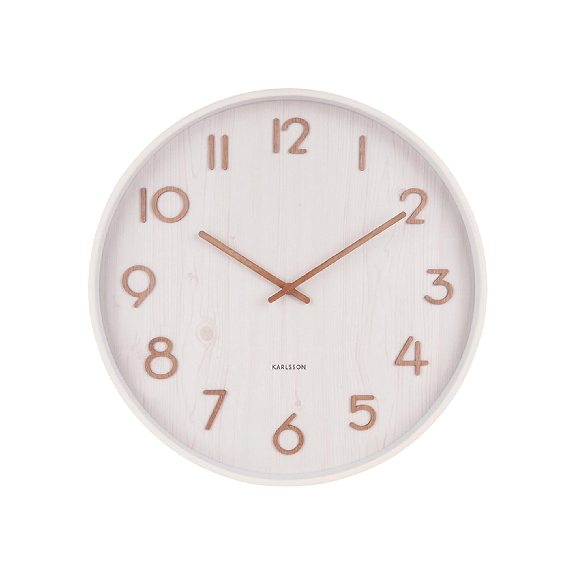 WANDUHR Weiß 5.4/60/60 cm - Weiß, Holz (60/60/5.4cm) - Karlsson