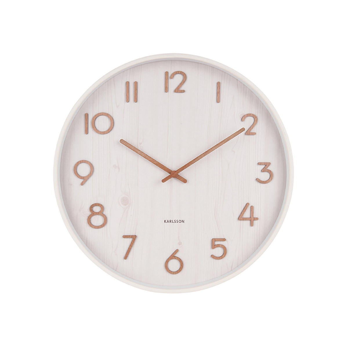 WANDUHR Weiß 5.4/60/60 cm - Weiß, Holz (60/60/5.4cm) - Karlsson