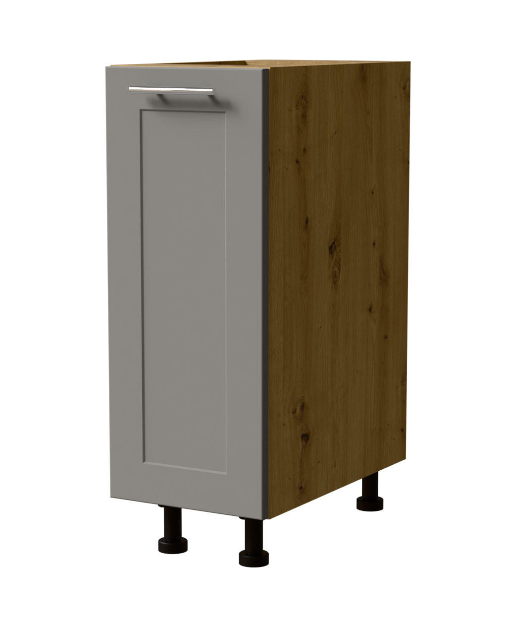 Feldmann-Wohnen Küchenunterschrank Grau, Eiche Artisan 30x82x50 cm