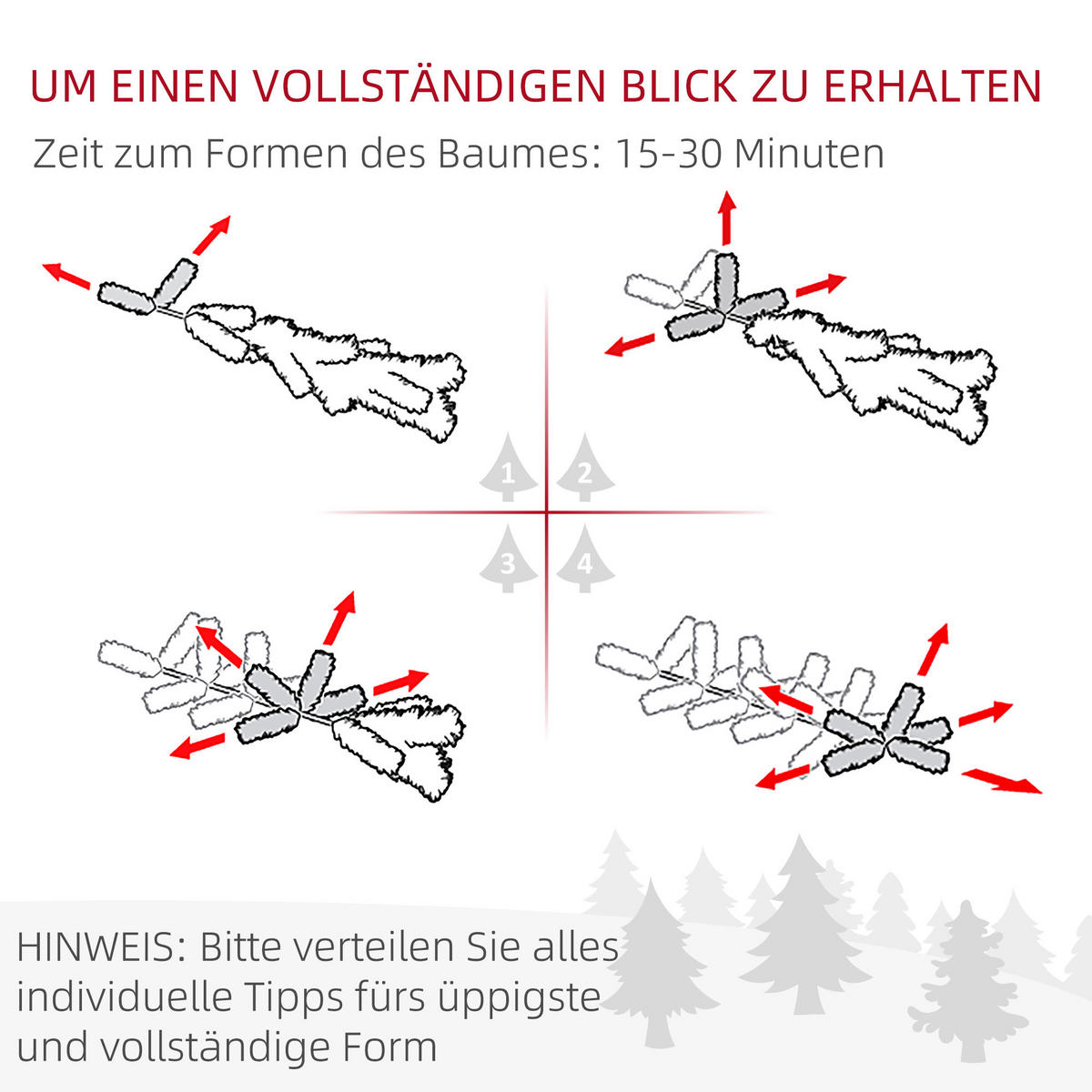 150 cm Weihnachtsbaum Künstlich Christbaum Dichte Zweige für Weihnachtsfest - Grün, Kunststoff/Metall (150cm) - HOMCOM