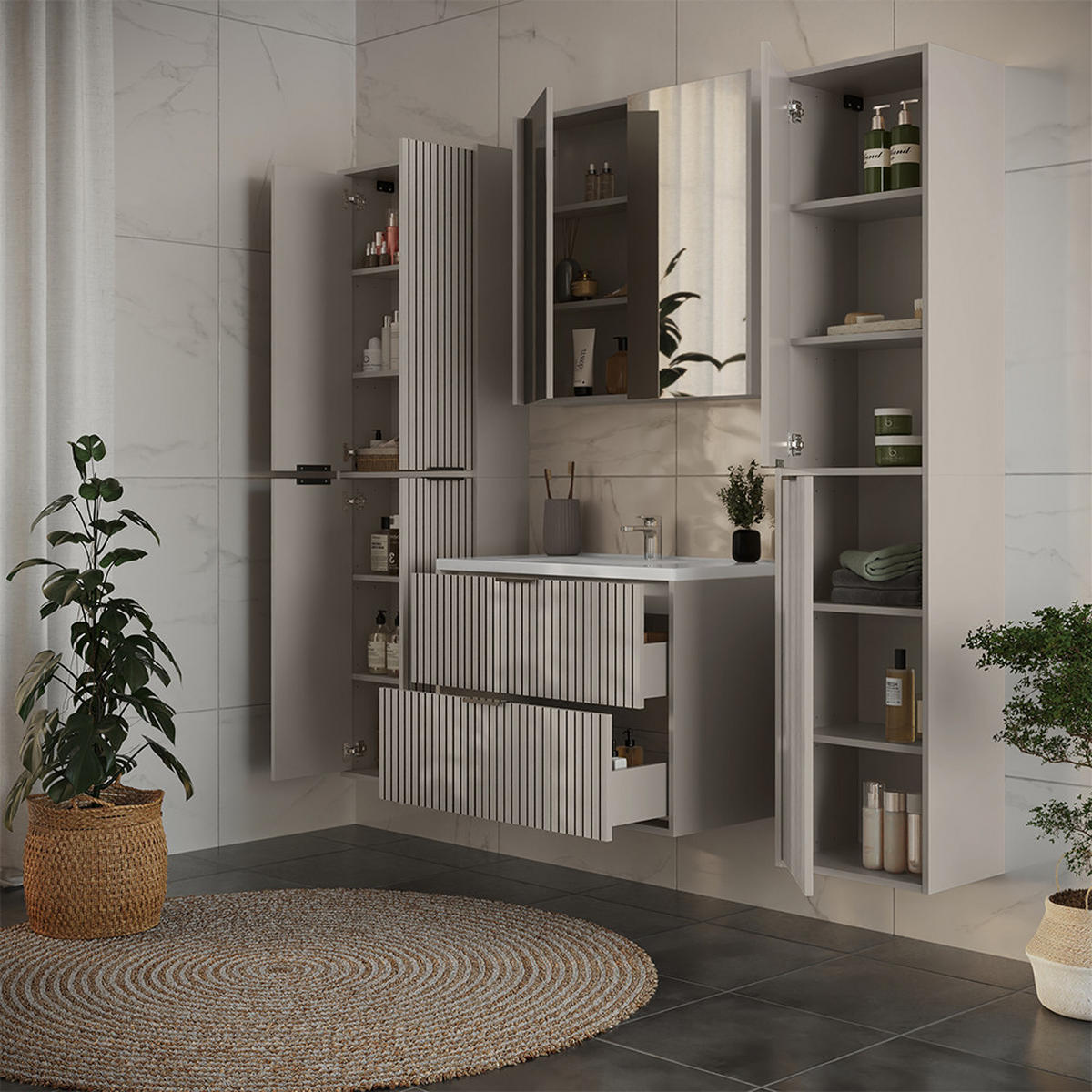 KOUPELNOVÝ NÁBYTEK Ruford Kašmír - kašmírová, kompozitní dřevo (80/57/45cm) - Vicco