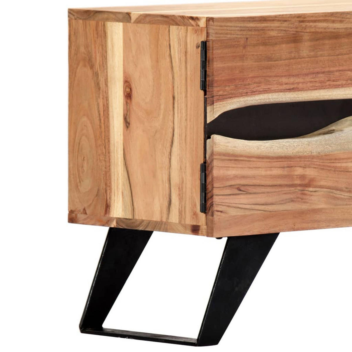 TV-SCHRANK 140X30X45 CM MASSIVHOLZ AKAZIE - Braun, Holz (140/45/30cm) - vidaXL