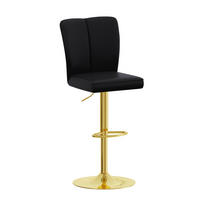 BARHOCKER höhenverstellbar drehbar 63-85 cm Schwarz-Gold 2er-Set - Goldfarben, Metall (44/117.5/44.5cm) - Meubliv