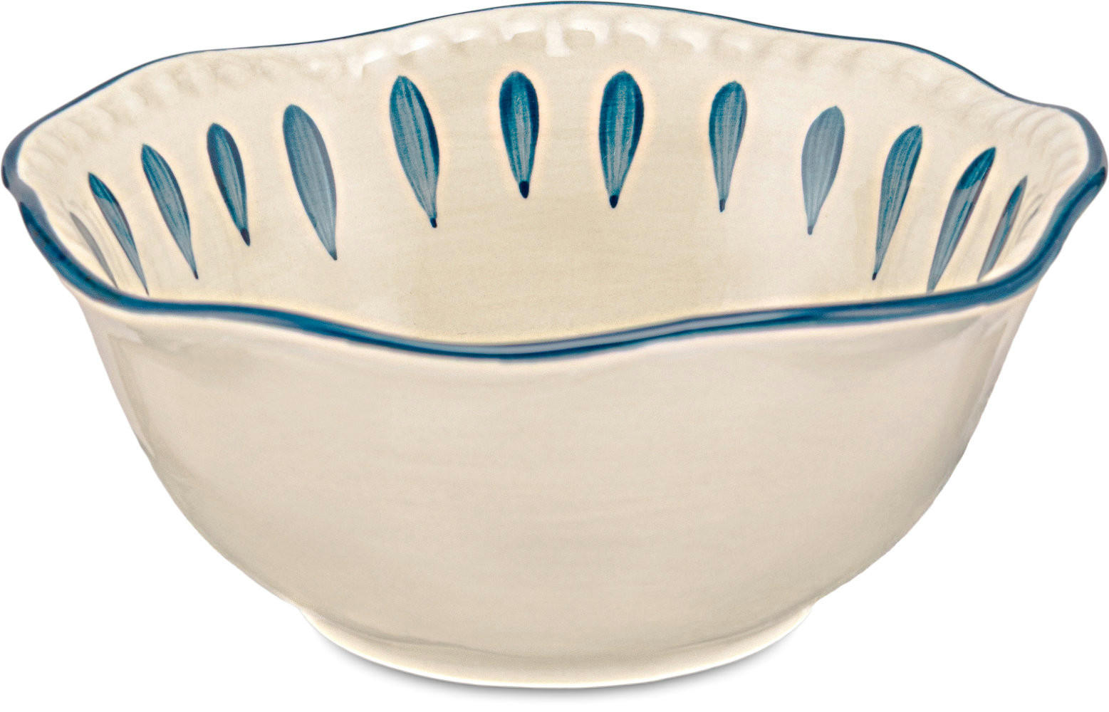 BEILAGENSCHALE Domitilla Nachtblau - Multicolor, Keramik (15cm) - Rose & Tulipani