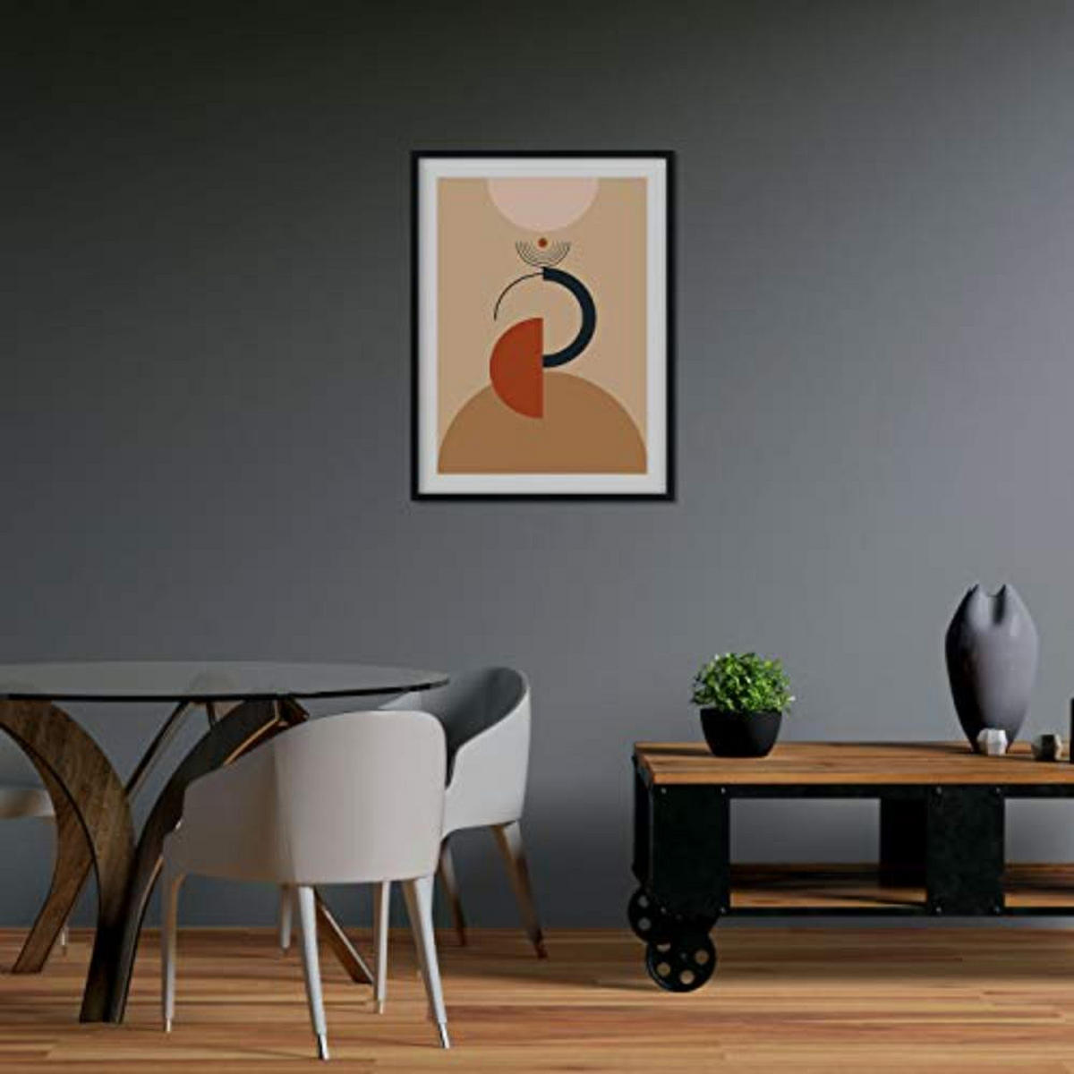 POSTER Set mit 4 Konstruktivität, Saharasand A3 Schwarzer Rahmen - Schwarz, Papier (29.7/3cm) - Nacnic