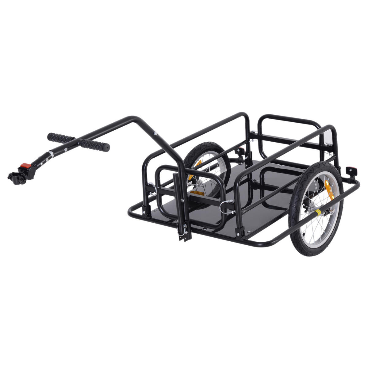 FAHRRADANHÄNGER DE-09173 klappbar, 40 kg belastbar, mit Kupplung - Schwarz, Metall (71.5/77/155cm) - ComfortXL