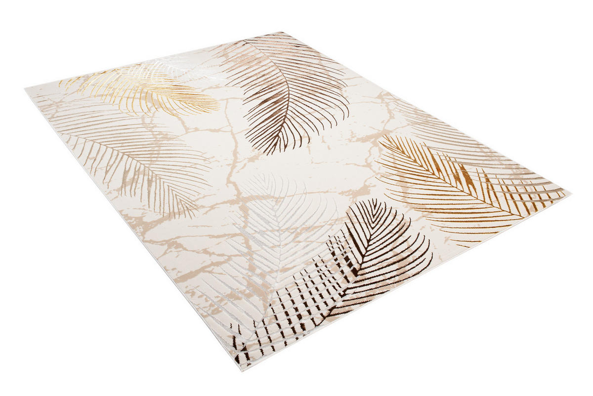 TEPPICH GOLDEN Creme Braun 120/170 cm - Creme/Braun, Kunststoff (120/170cm) - Tapiso