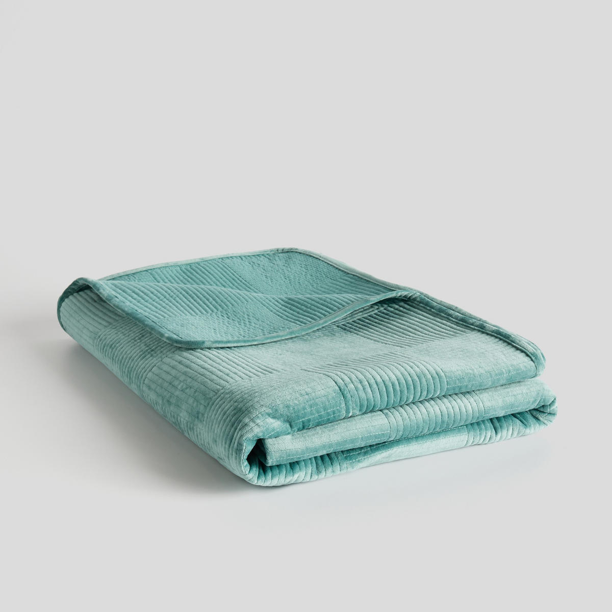 TAGESDECKE Quadron - Türkis, Textil (200/220cm) - home&you