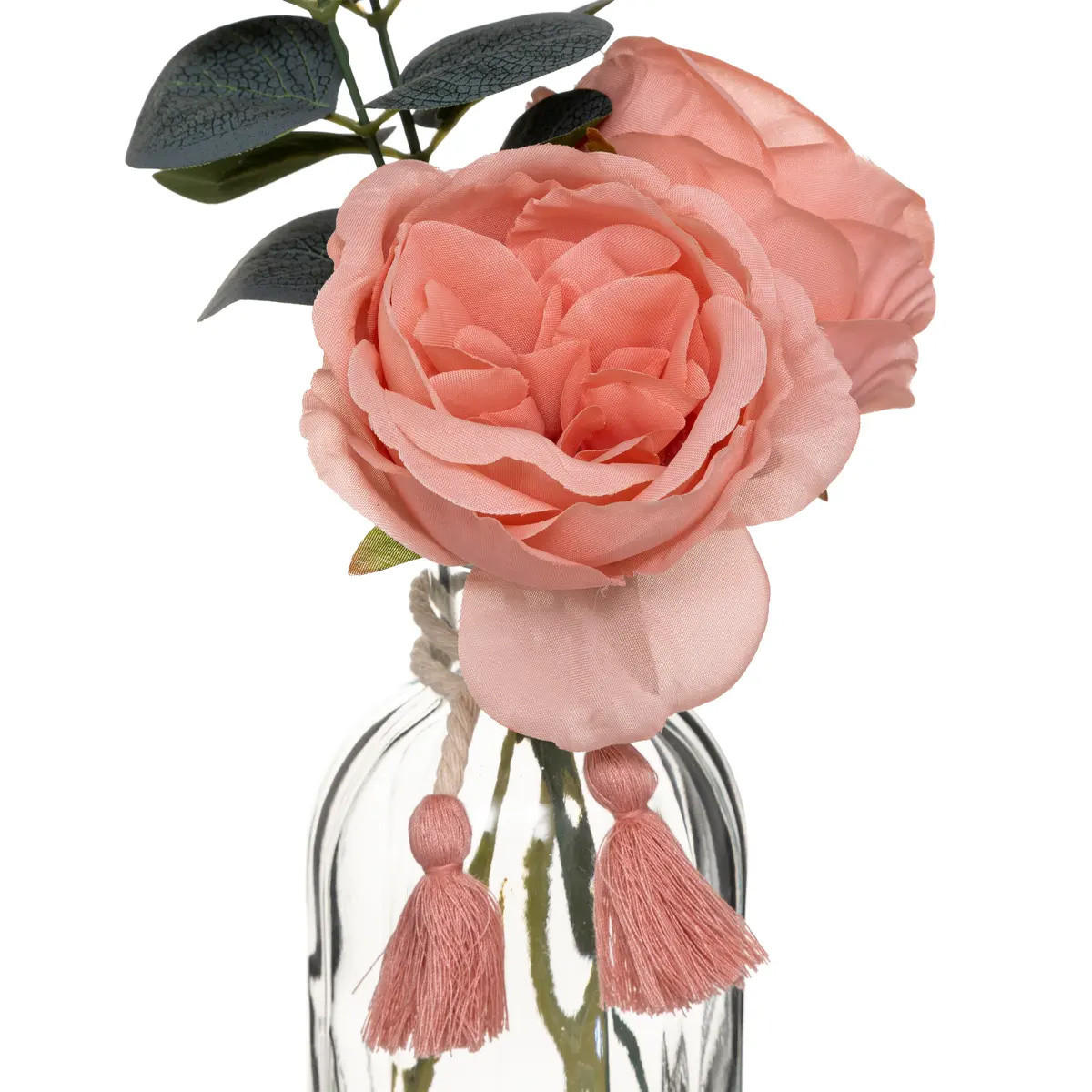 BLUMENARRANGEMENT Glas Carmen 30 cm - Hellrosa, Kunststoff (30cm) - Atmosphera Createur d´interieur