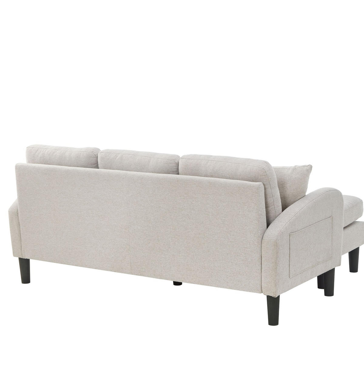 ROHOVÁ pohovka 166/118/77 cm béžová a šedobílá z pěny s modulárním uspořádáním - béžová, plast (166/118cm) - OKWISH