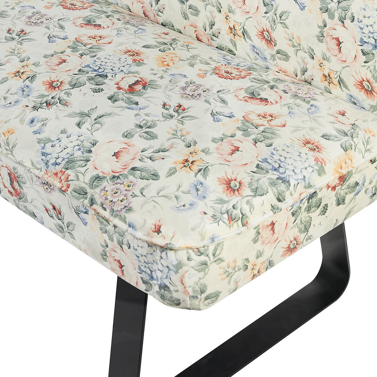 SITZBANK EMILIA - Creme/Naturfarben, Metall (156/88/65cm) - DUBI Möbel