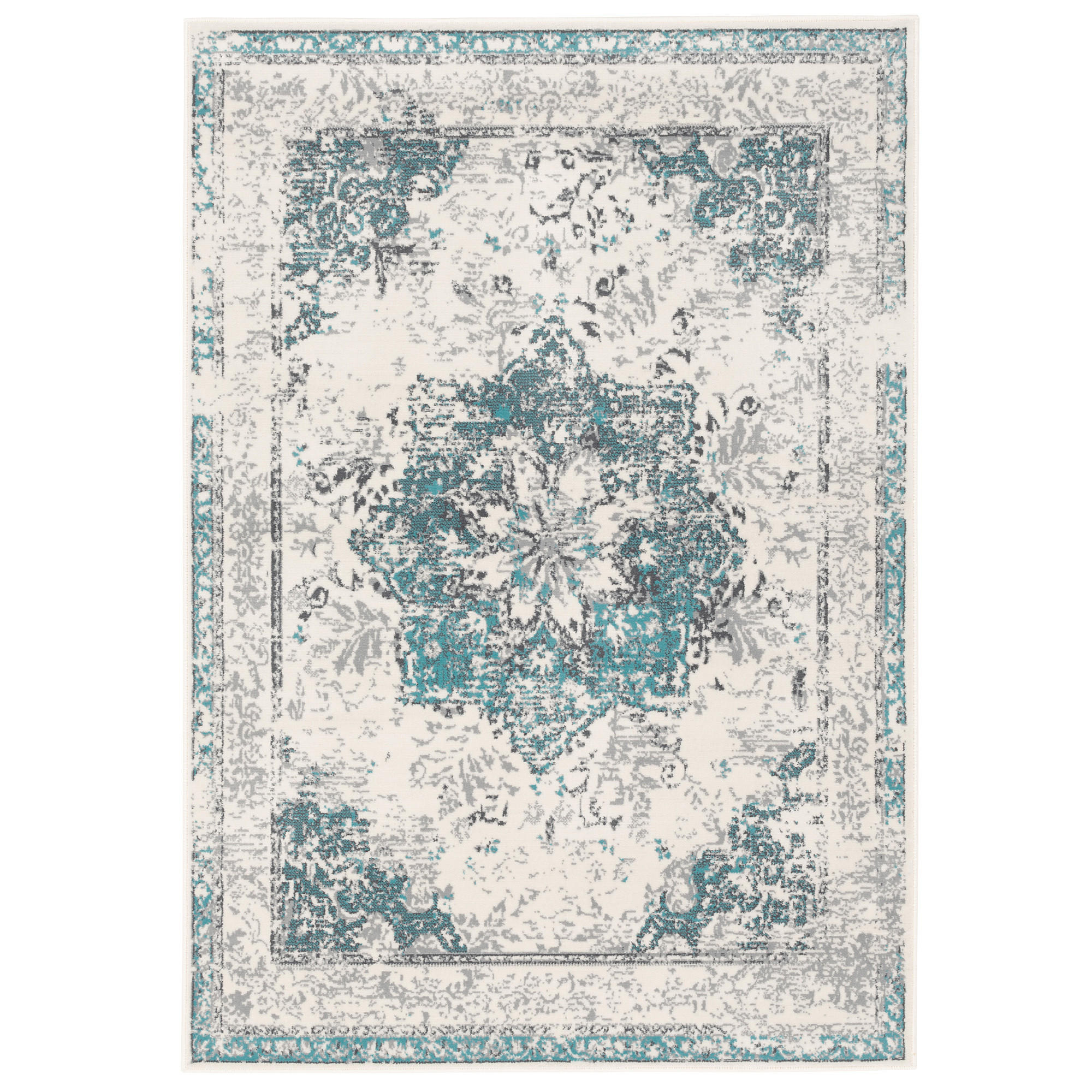 DESIGNER TEPPICH POP-VINTAGE - Blau/Creme, Textil (120/170cm) - Pergamon
