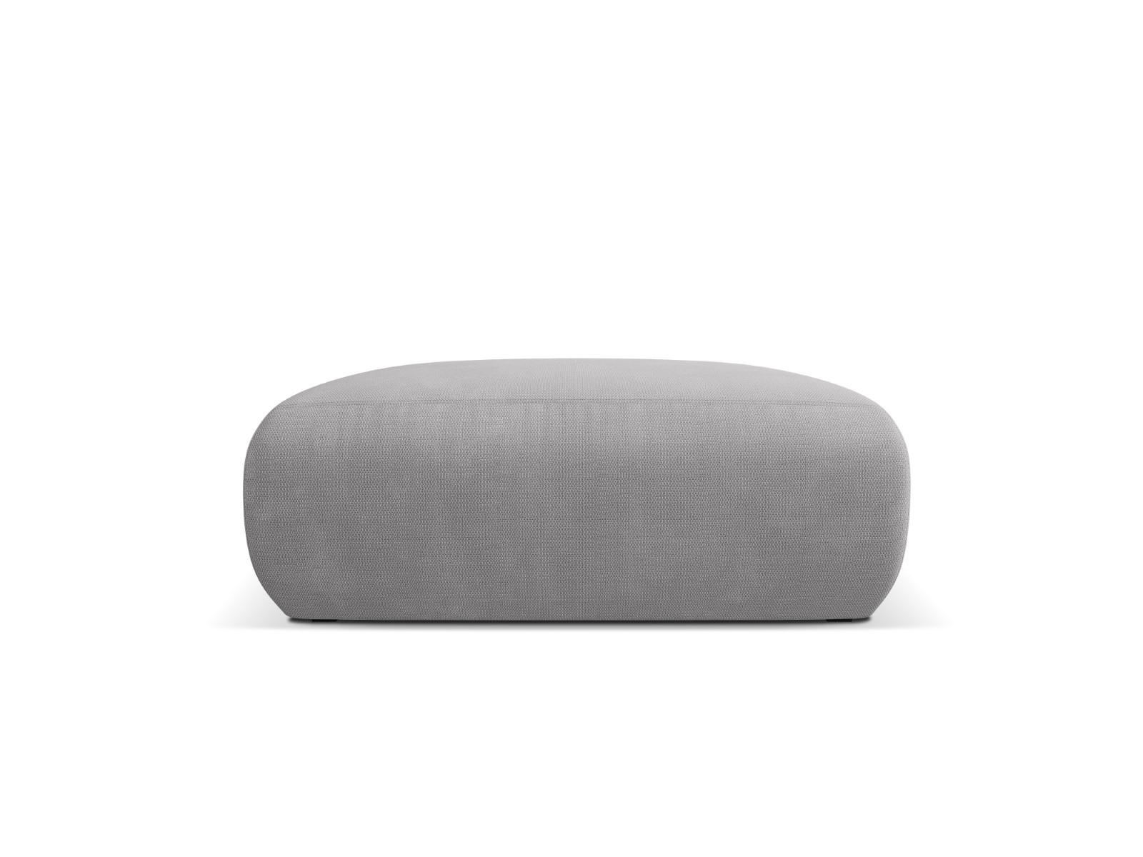 POUF Molino aus strukturiertem Stoff hellgrau - Hellgrau, Textil (100/36/100cm) - Micadoni