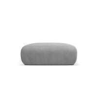 POUF Molino aus strukturiertem Stoff hellgrau - Hellgrau, Textil (100/36/100cm) - Micadoni