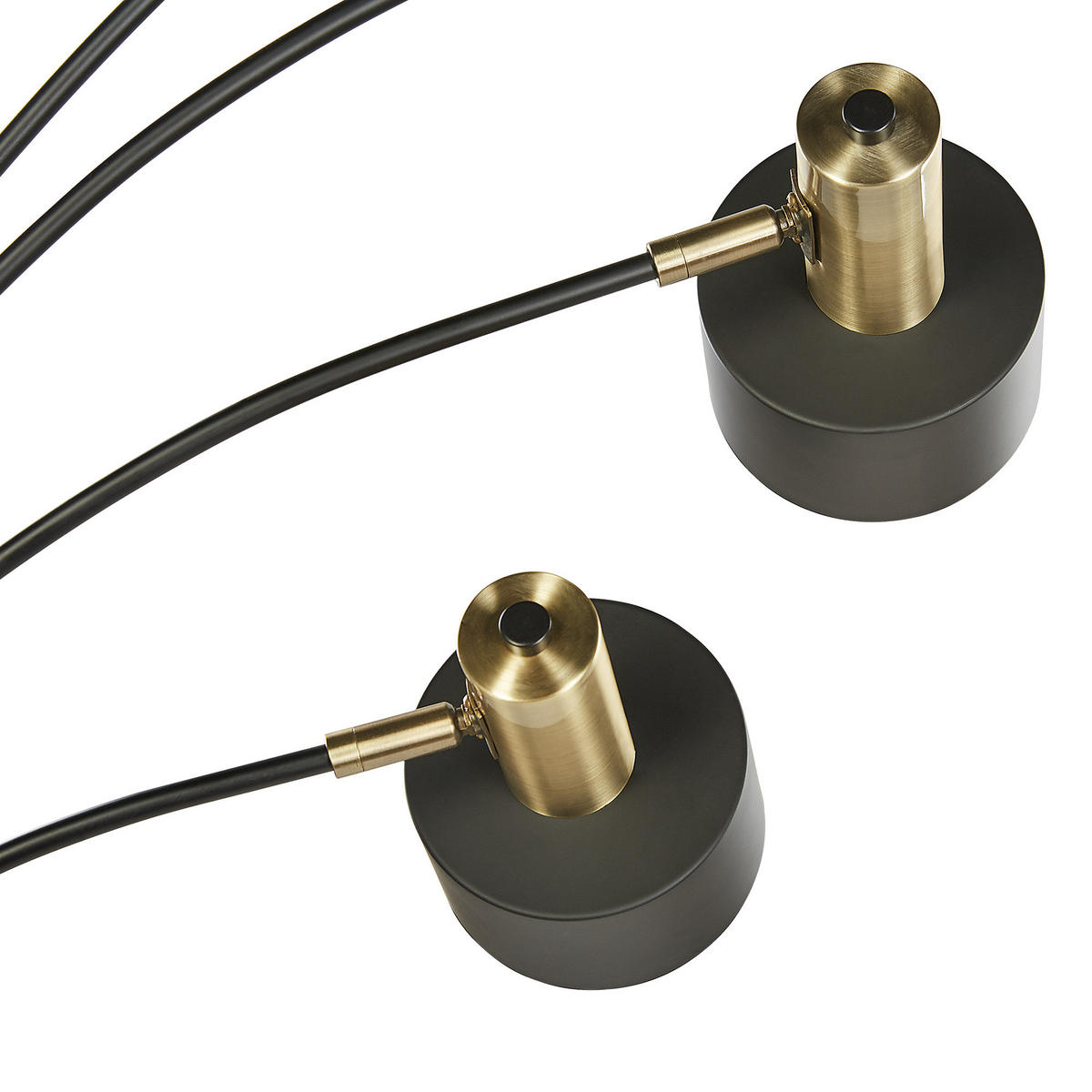 STEHLAMPE Anbesa 35/110/210 cm - Schwarz, Metall (35/110/210cm) - Beliani