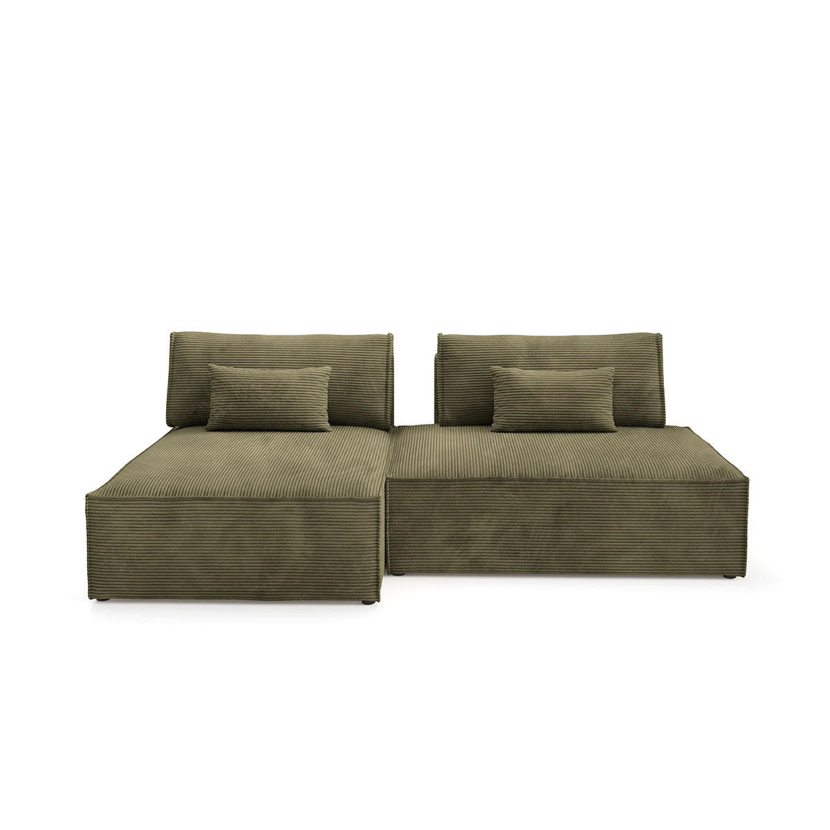 ECKSOFA Georgia Grün - Grün, Holz (236/148cm) - Petits-meubles